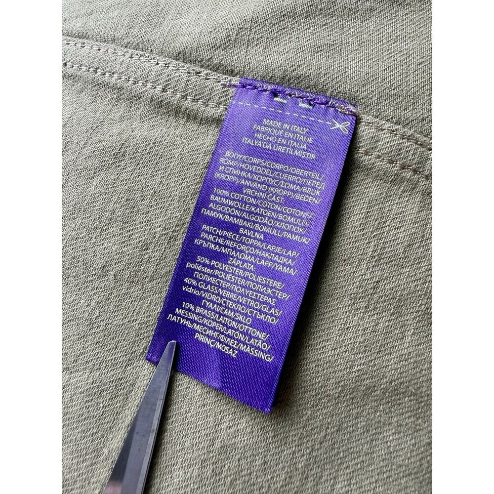 Ralph Lauren Collection Purple Label Bacall Hand Painted Utility Jacket Size 8 - Picture 15 of 16